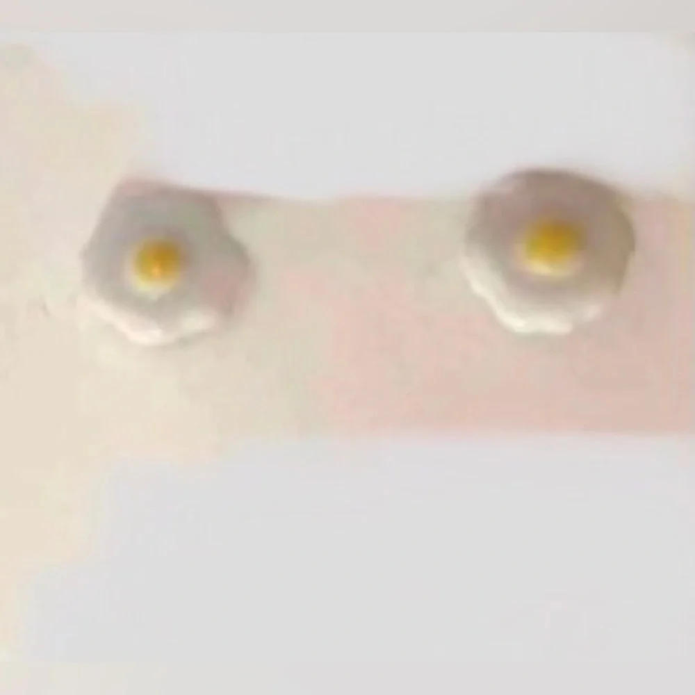 “Fried Egg” Scrambled Poached Soft Boiled Over Easy Omelet Breakfast Cutesy Stud
